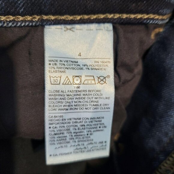 Old Navy Sz 4 Rockstar Super Skinny High Rise Medium Wash Distressed Denim Jeans - Picture 4 of 6